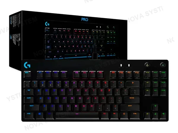 TECLADO GAMER LOGITECH G PRO (920-009388) MECANICO, SWITCH BLUE, LED RGB, NEGRO