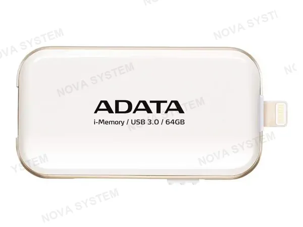MEMORIA USB ADATA 64GB AUE710 (AUE710-64G-CWH) USB 3.0, DISPOSITIVO DE ALMACENAMIENTO, BLANCO