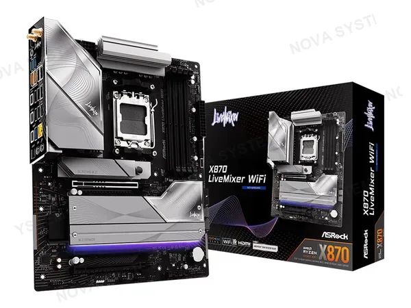 PLACA MADRE ASROCK X870 LIVEMIXER WIFI (X870 LIVEMIXER) SOCKET AM5, RAM DDR5 BUSS 9066OC MT/S