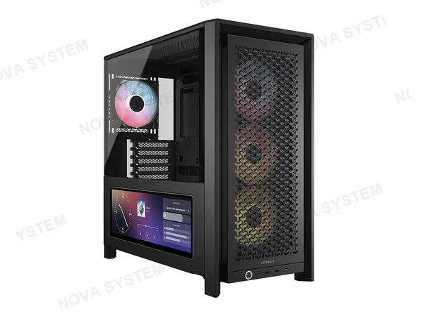 CASE CORSAIR FRAME 4000D S/FUENTE (CC-9011326-WW) LCD PANTALLA TACTIL 14.5'' , PANEL DE VIDRIO TEMPLADO, BLACK