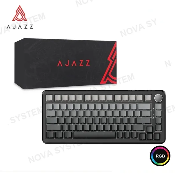 TECLADO MECANICO AJAZZ AK820 MAX-WHITE BIRCH SWITCH-SIDE-PRINTED GRADIENT GRAY-3-MODEL-RGB-DIY (6976412980015)
