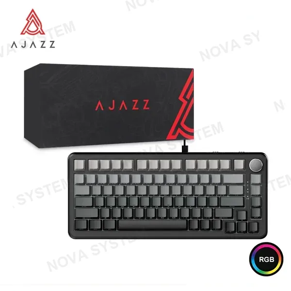 TECLADO MECANICO AJAZZ AK820 MAX MAGNETIC SWITCH-SIDE CHARACTER GRADIENT GREY RGB (6976412983733)
