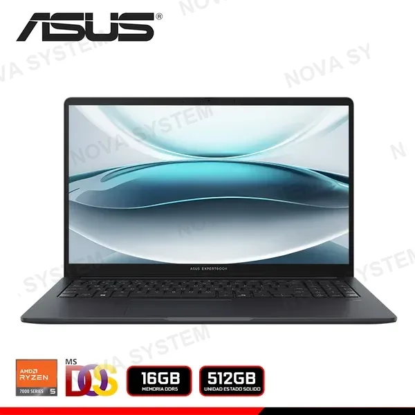 LAPTOP ASUS EXPERTBOOK BM1503CDA-S72310 AMD RYZEN 5 7535U/15.6" FHD/16GB DDR5/SSD 512GB/SIN SISTEMA OPERATIVO COMPUTERSHOP