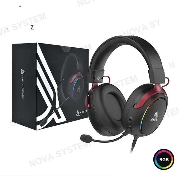 AUDIFONO AJAZZ AHW10 BLACK RGB CON MICROFONO SONIDO 7.1 CONEXIÓN USB (PN:6976412986185) COMPUTERSHOP