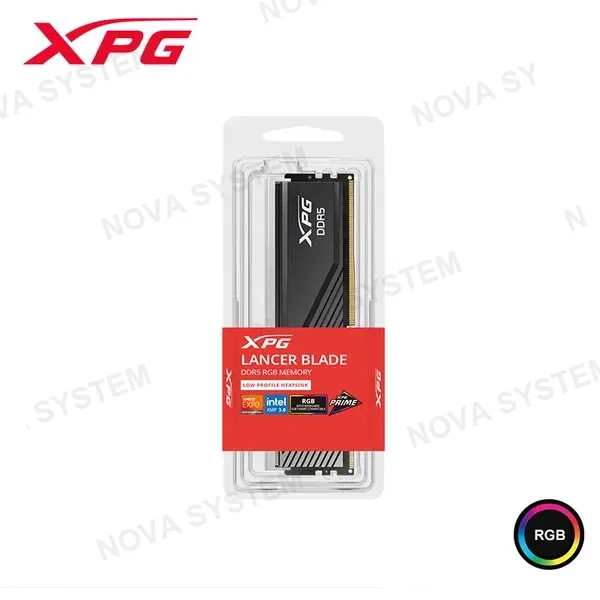 MEMORIA 16GB DDR5 XPG LANCER BLADE RGB BLACK INTEL XMP/AMD EXPO BUS 6000MHz (PN:AX5U6000C3016G-SLABRBK) COMPUTERSHOP