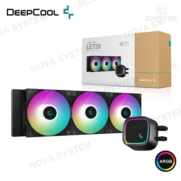 DEEPCOOL LE720 BLACK ARGB COOLER CPU REFRIGERACION LIQUIDA COMPATIBLE AMD/INTEL (PN:R-LE720-BKAMMN-G-1)