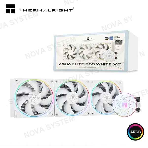 THERMALRIGHT AQUA ELITE 360 WHITE ARGB V2 COOLER CPU REFRIGERACION LIQUIDA COMPATIBLE AMD/INTEL COMPUTERSHOP