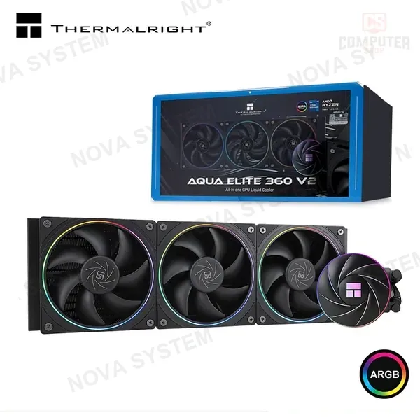 REFRIGERACION LIQUIDA THERMALRIGHT AQUA ELITE 360 BLACK ARGB V2