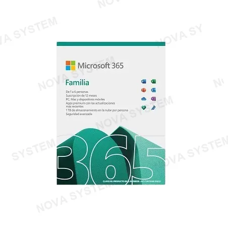 LICENCIA, OFFICE 365 FAMILIAR 1 AÃ‘O 6PC VIRTUAL