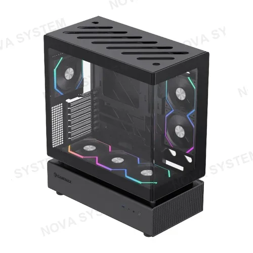 CASE GAMER, GAMEMAX, N80 NEGRO ONE PIECE CURVE
