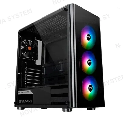 CASE GAMER, THERMALTAKE, V200 TG RGB EDITION + 600W 80+ WHITE ATX ACRILICO CON FUENTE BLACK