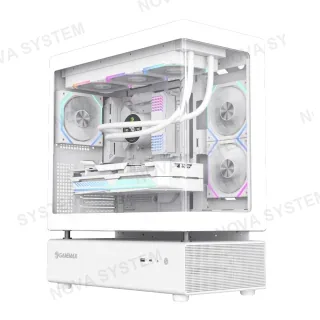 CASE GAMER, GAMEMAX, N80 WHITE ONE PIECE CURVE
