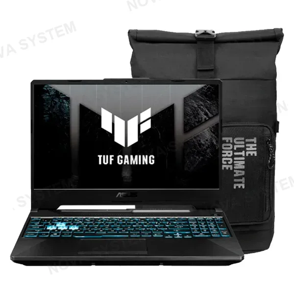 LAPTOP, ASUS TUF GAMING 90NR0JF7-M00SP0, RYZEN 7 8845HS, 8GB DDR5, 512GB SSD, RTX3050 4GB, 15.6¨ FHD, ESP, MOCHILA+MOUSE