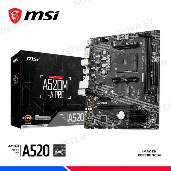 MAINBOARD MSI A520M-A PRO, AM4, AMD