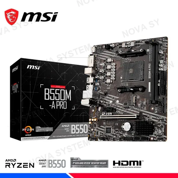 MAINBOARD MSI B550M-A PRO, AM4, AMD