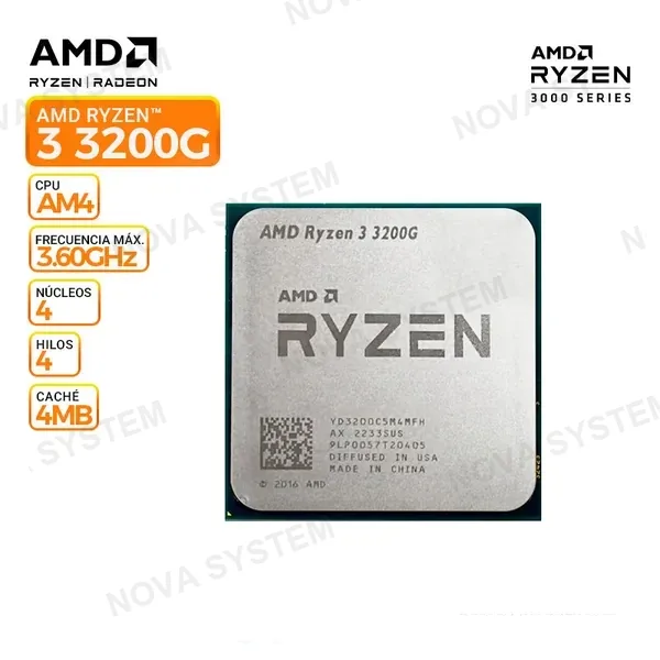 PROCESADOR AMD RYZEN 3 3200G, AM4, OEM/TRAY
