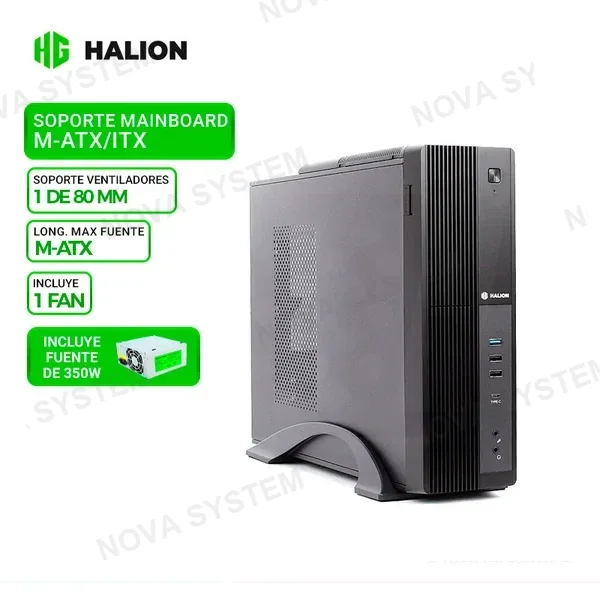 CASE SLIM HALION SUPRA MICRO ATX S616, F/ 350W