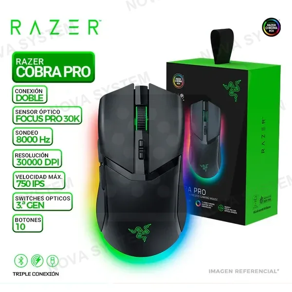MOUSE RAZER COBRA PRO HYPERSPEED WIRELESS RGB