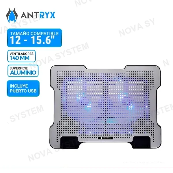 COOLER DE LAPTOP ANTRYX XTREME AIR-N300, 15.6" SILVER