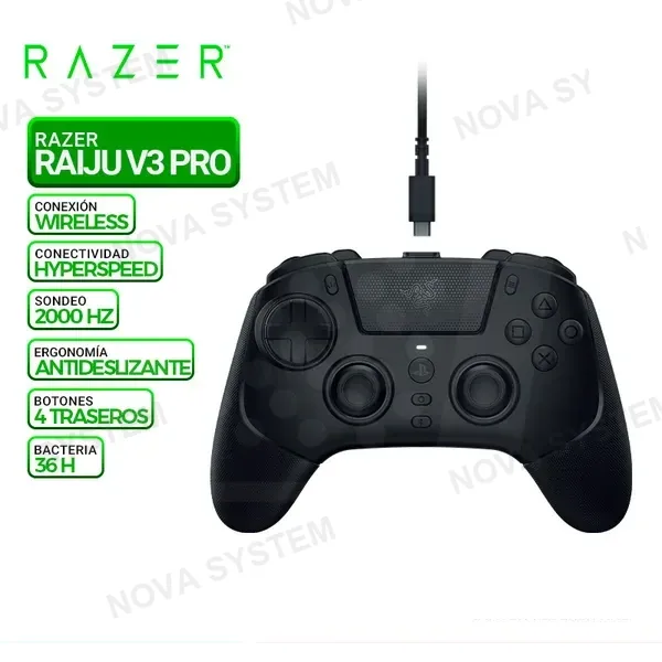 MANDO INALAMBRICO RAZER RAIJU V3 PRO PARA PS5, BLACK
