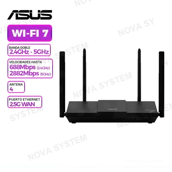 ROUTER ASUS RT-BE50 DUAL BAND BE3600 WIFI7, VPN INTEGRADA