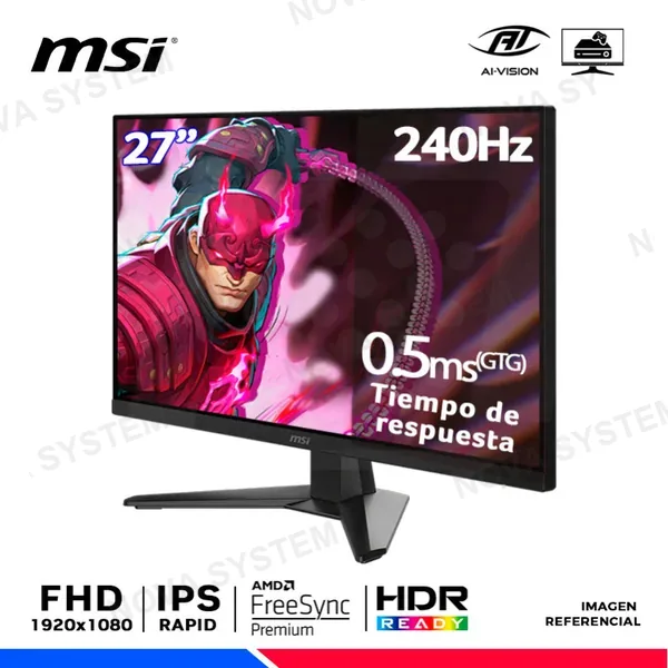 MONITOR MSI MAG 272F X24, 27" RAPID IPS, FHD, 240Hz, 0.5ms, FreeSync