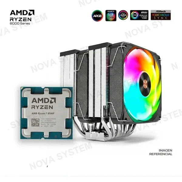 PromoPlus: Procesador AMD Ryzen 7 8700F AM5, OEM/TRAY + Cooler de Procesador THELION TH921C