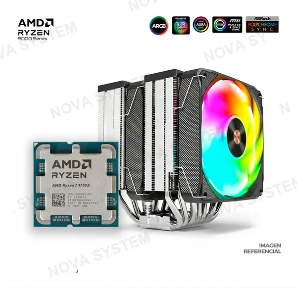 PromoPlus: Procesador AMD Ryzen 7 9700X AM5, OEM/TRAY + Cooler de Procesador THELION TH921C