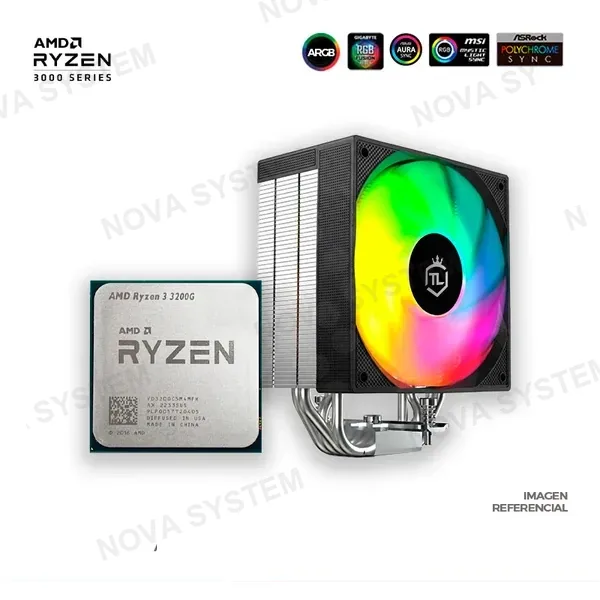 PromoPlus: Procesador AMD Ryzen 3 3200G AM4, OEM/TRAY + Cooler de Procesador THELION CR421D