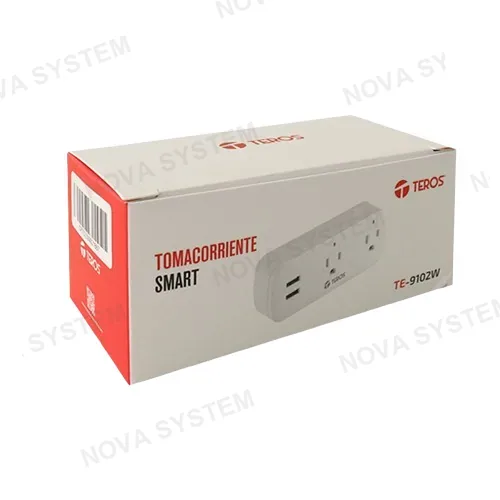 TOMACORRIENTE SMART, TEROS, TE-9102W 2 SALIDAS 2 USB