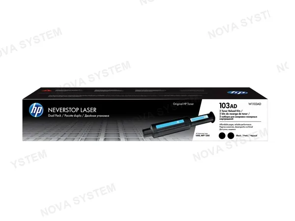 PACK X2 KIT TONER HP 103A NEGRO (W1103AD) NEVERSTOP 1000/1200 2500 PAG C/U
