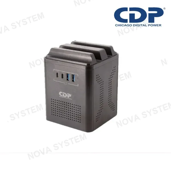 ESTABILIZADOR CDP ( RUAVR1004I ) 1000VA - 500W | 4 SALIDAS | USB-A - 2 USB C
