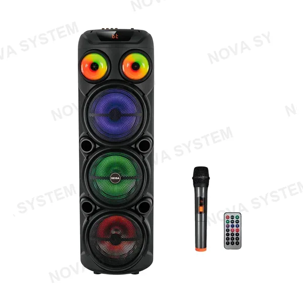 YX-H8308" "parlante Portatil Bluetooth 8""*3 Con Microfono Inalambrico