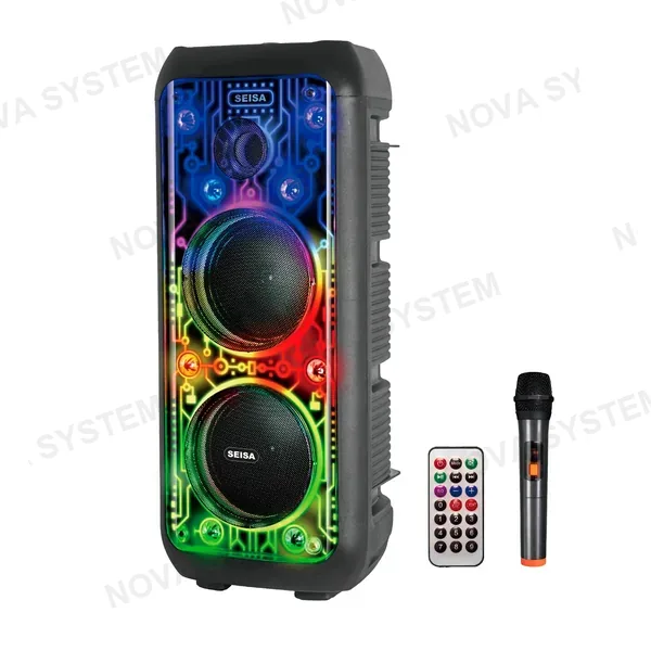 YX-H6630" "parlante Portatil Bluetooth 6.5""*2 Con Microfono Inalambrico