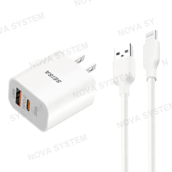SQ-U08IP Cargador A+c Con 1.0m Cable Ip