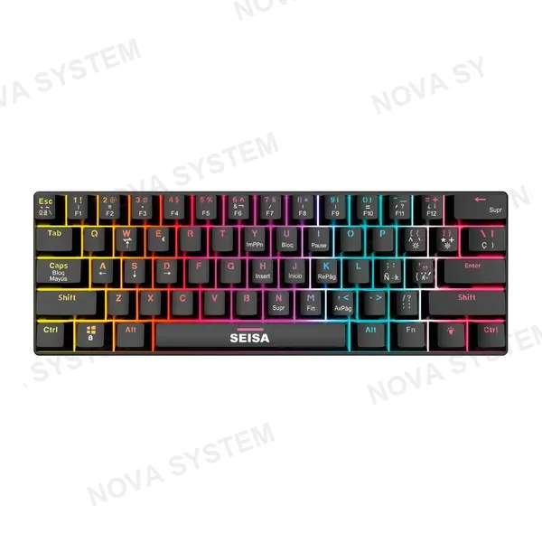DN-K61-TC Teclado Mecánico 61 Teclas Compacto Con Cable Usb-c Extraible