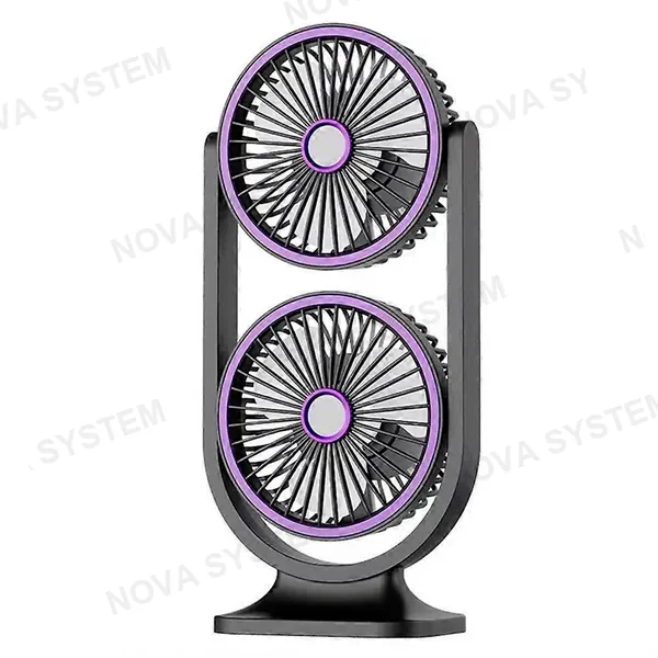 AM-F8 Ventilador De Mesa Recargable Doble Cabezal