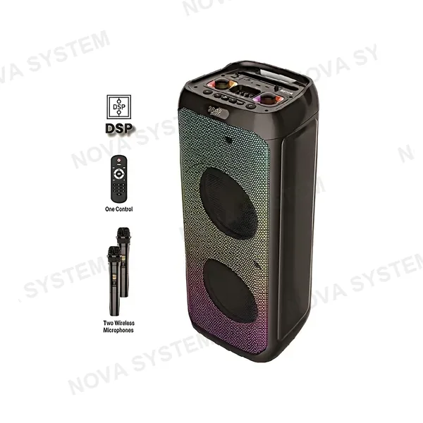 ZQS10208 Parlante Portatil Bluetooth 10" Con Micirofono Inalambrico X 2