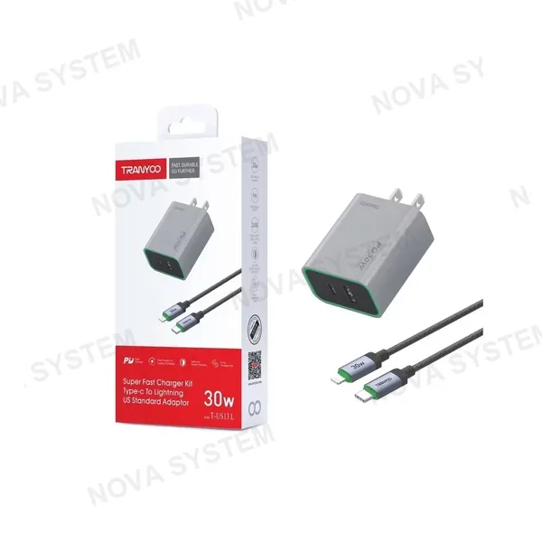T-US13C Cargador A+c 30w + 1.0m Cable C A C Tranyoo