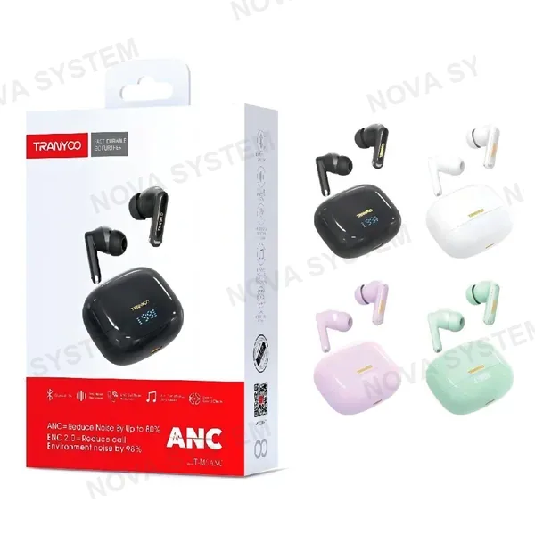 T-M6 Auriculares Bluetooth Anc Con Pantalla Tranyoo