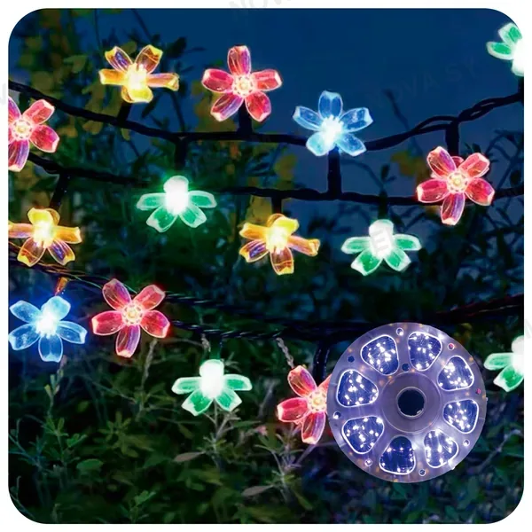 LEDS5051 20m Luces Led Rgb Con Blanco Calido Tipo Girnaldas Petalos