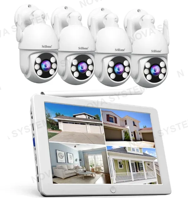 NVRS-003-4CH Kit Nvr 4 Camaras De 1080p Con Disco Duro 500g Y Pantalla De 10.1"