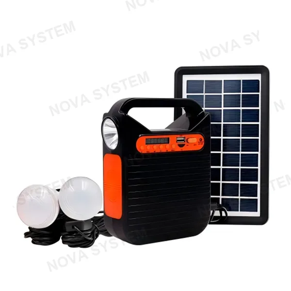 TYN-391BT Sistema Solar Portátil 9V3W con Linterna, Parlante, Led Y TF/USB, Carga para Celular