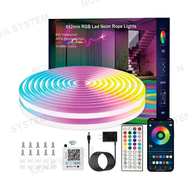 HCP069 Kit De Cinta Neon Con Bluetooth 5m Led