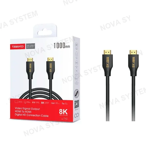 T-G1 Cable HDMI a HDMI 8K 1m Tranyoo
