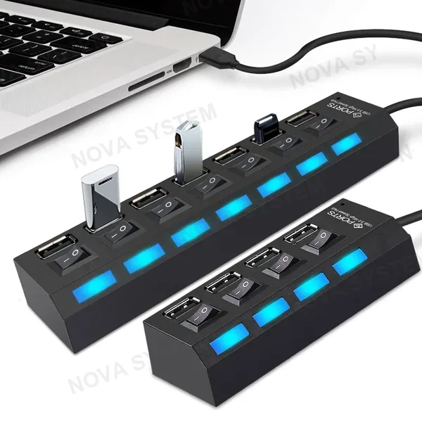 CQT-H010 USB Hub 4 Puertos con Switch