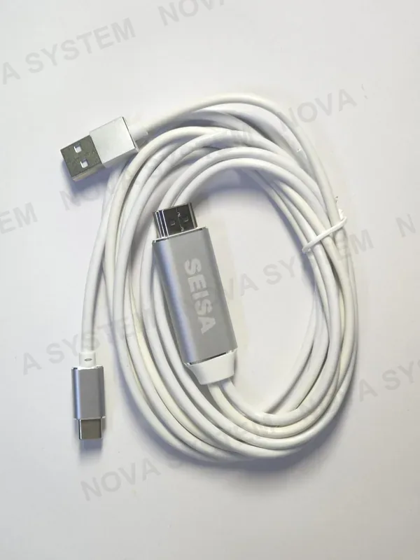HC-02 Cable MHL Tipo-C a HDMI 4k con Conector de Alimentación
