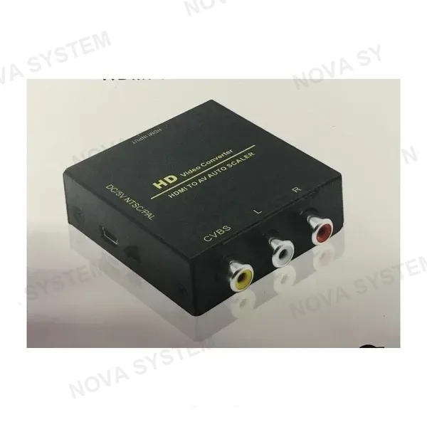 HDMI2AV-T Adaptador HDMI a AV2 con Carcasa de Metal