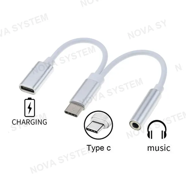 OTG-TC02 Adaptador Tipo-C a 3.5 Audio Hembra + Carga