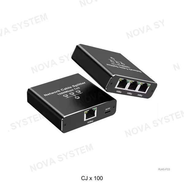 RJ45-F03 Divisor de Red de 1 a 3